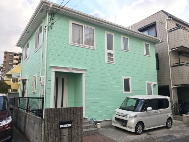 S様邸　外壁　屋根　塗装工事　神戸市